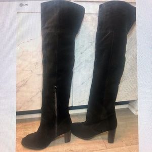 Seychelles Black Suede Over Knee Thigh Boots 11